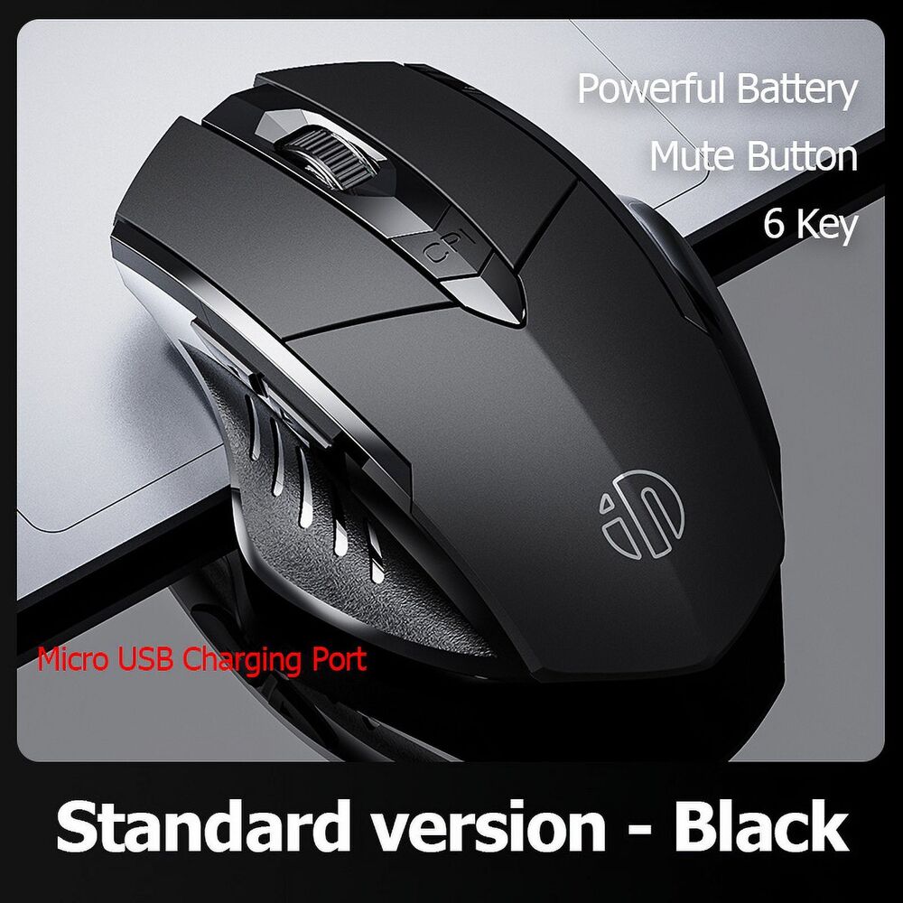 INPHIC F1 Wireless Mouse Rechargeable Silent Ergonomic 2.4G Optical Mice USB
